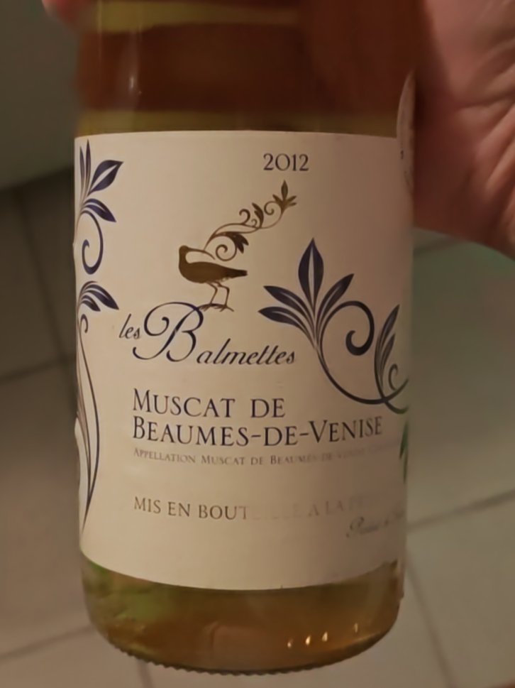 Étiquette de Muscat Balmettes, Rhonéa