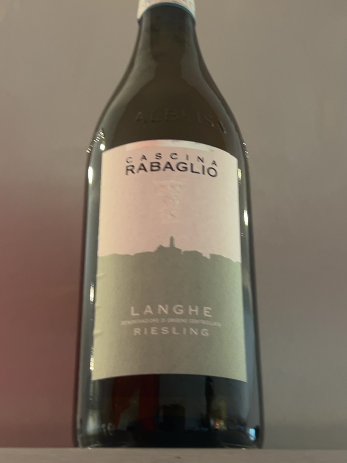 Étiquette de Langhe Riesling, Cascina Rabaglio
