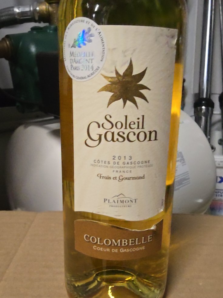Étiquette de Soleil Gascon, Plaimont Producteurs