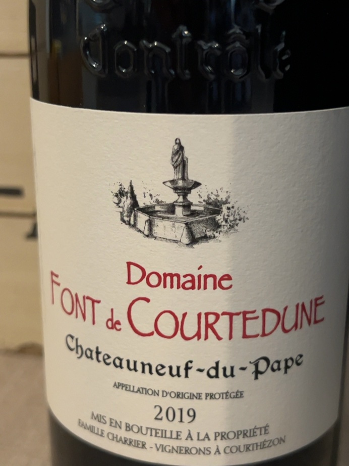 Étiquette de Châteauneuf-du-Pape, Domaine Font de Courtedune