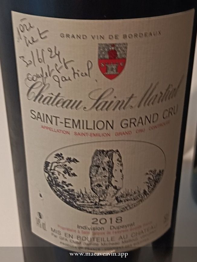 Étiquette de Clos Saint-Martin, Clos Saint-Martin