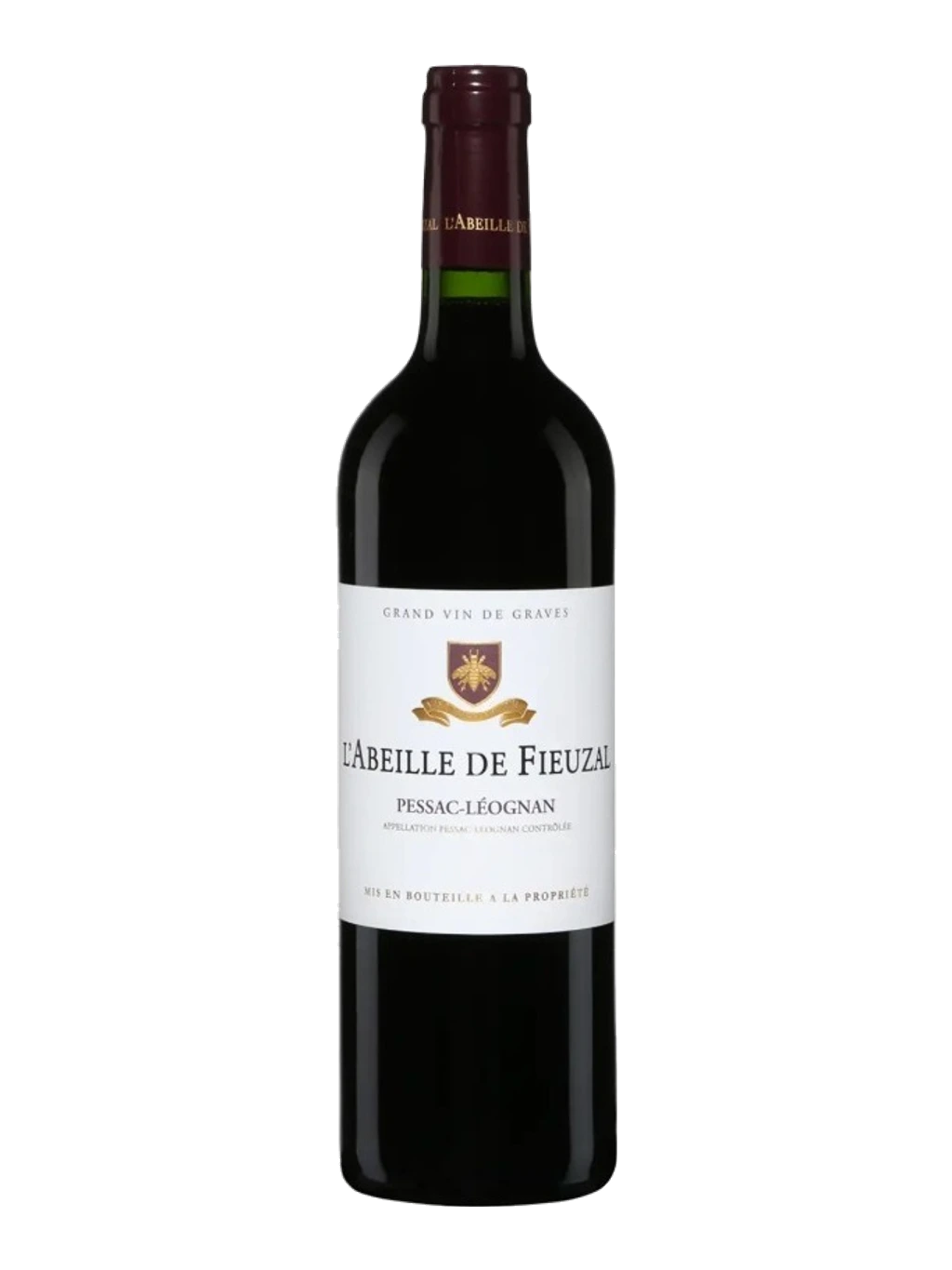 Étiquette de L'Abeille de Fieuzal Rouge, Château de Fieuzal