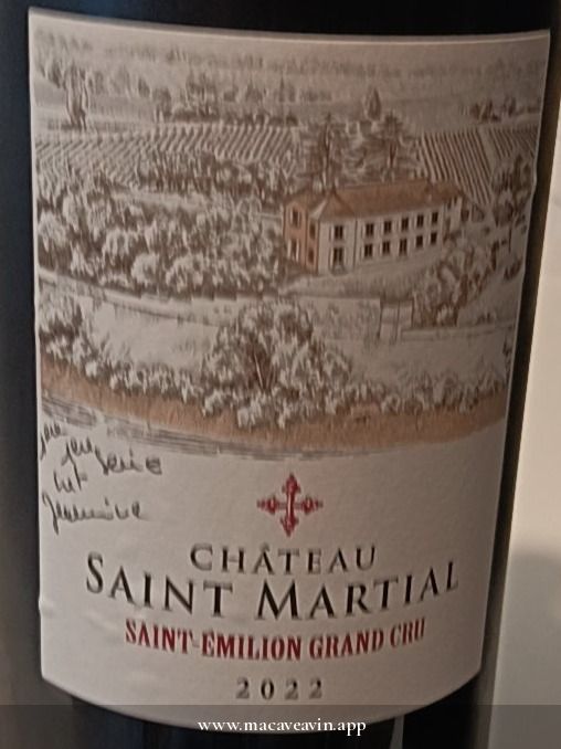 Étiquette de Château Saint Martial, Château Saint Martial