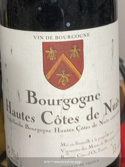 Étiquette de Hautes-Côtes de Nuits Les Beaux Monts Lussots, Vincent Legou