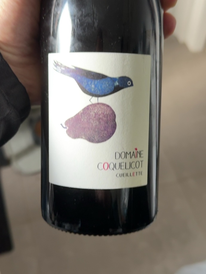 Étiquette de Cueillette, Domaine Coquelicot