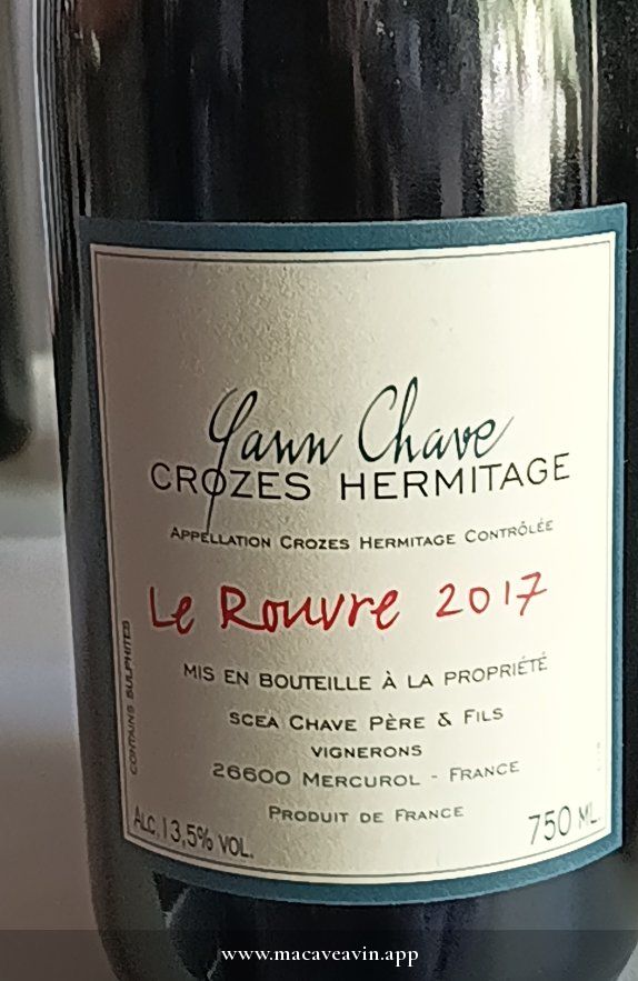 Étiquette de Le Rouvre, Domaine Yann Chave