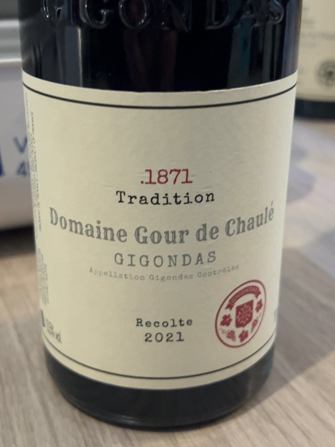 Étiquette de Tradition, Domaine du Gour de Chaulé