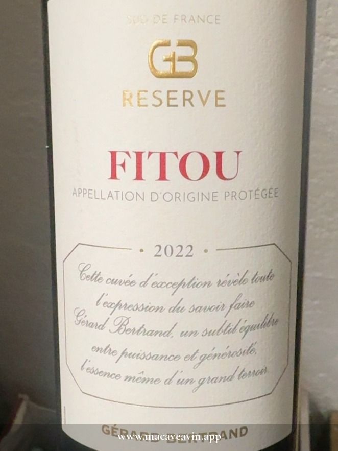 Étiquette de Réserve, Gérard Bertrand