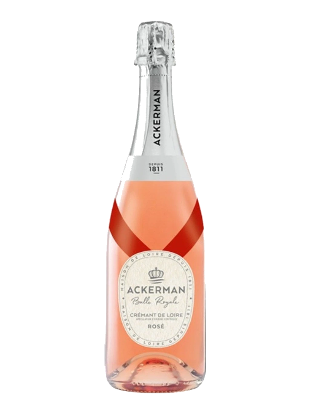 Étiquette de Crémant de Loire rosé brut Bulle Royale, Maison Ackerman