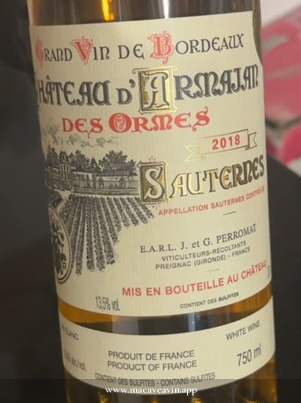 Étiquette de Château d’Armajan des Ormes, Château d'Armajan des Ormes