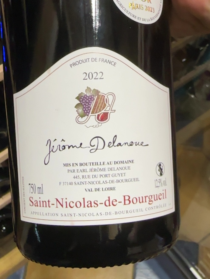 Étiquette de Saint-Nicolas-de-Bourgueil, Jérôme Delanoue