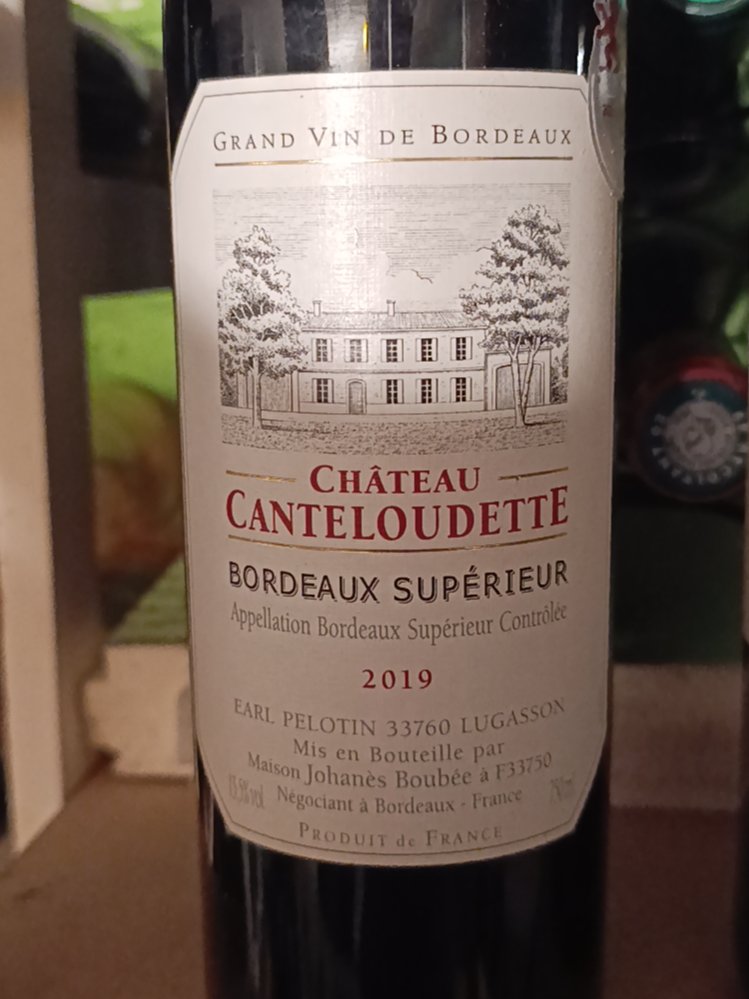 Étiquette de Château Canteloudette, Maison Johanès Boubée