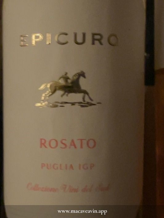 Étiquette de Epicuro Rosato Puglia IGP, Femar Vini