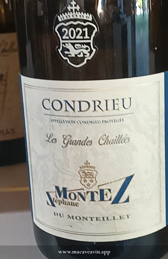 Étiquette de Condrieu Les Grandes Chaillées, Domaine du Monteillet