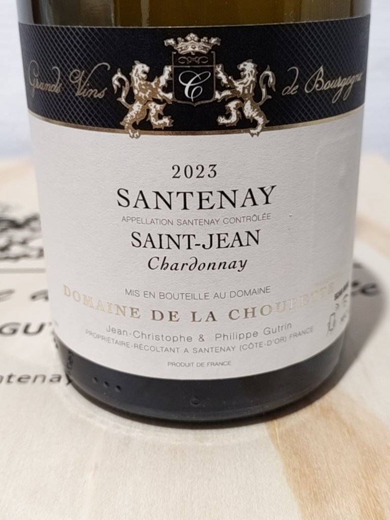Étiquette de Santenay Saint Jean, Domaine de la Choupette