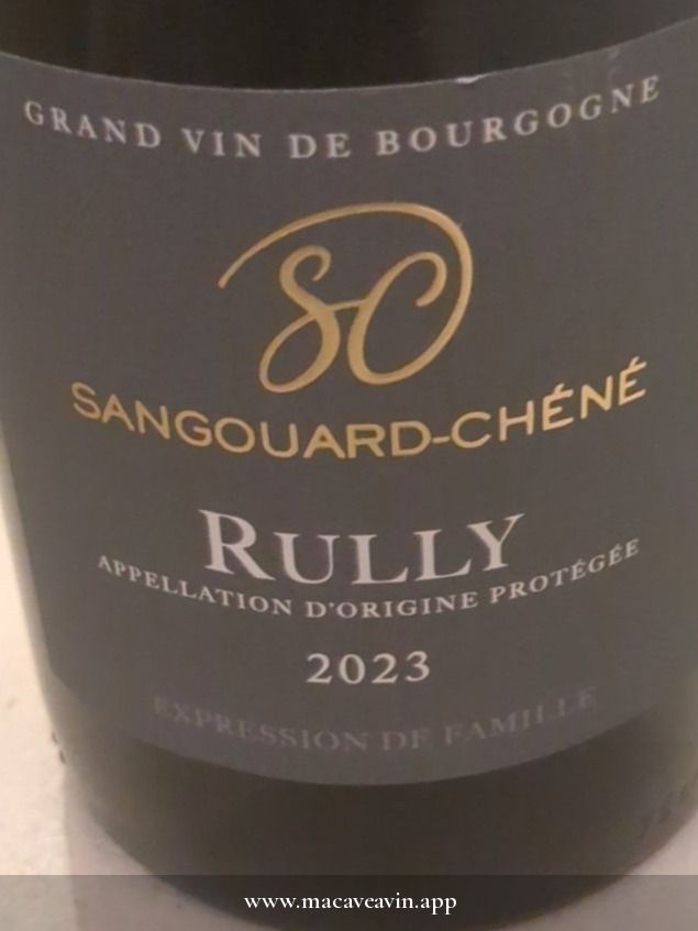 Étiquette de Rully Expression de Famille, Sangouard-Chéné