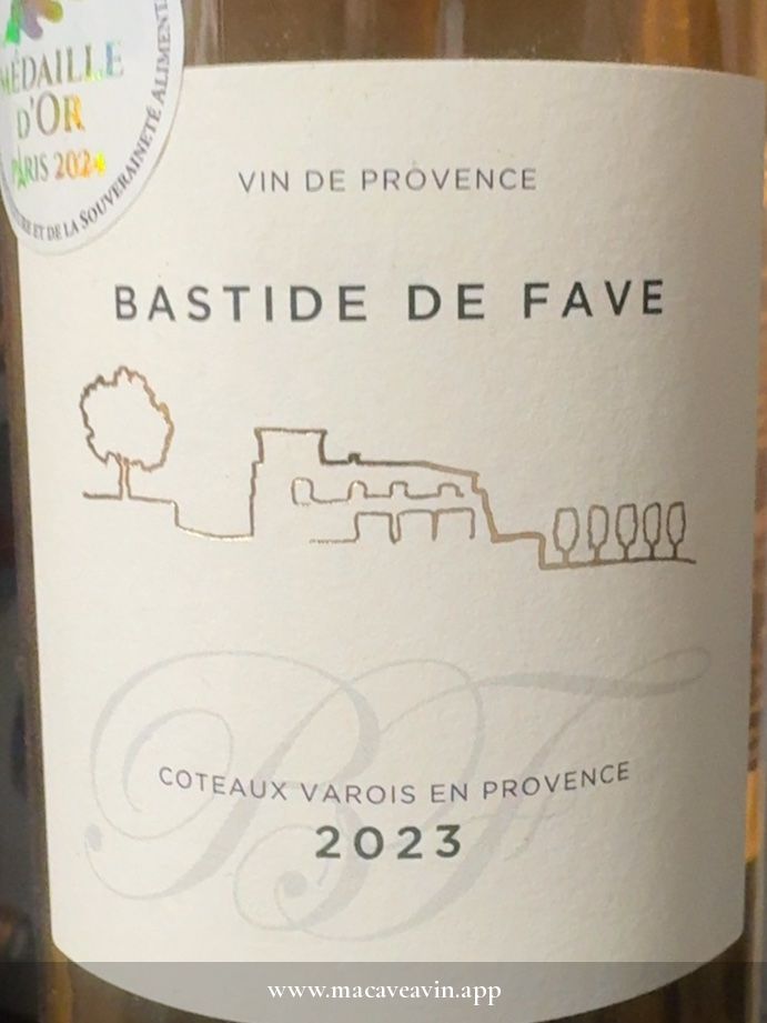 Étiquette de Bastide de Fave, Bastide de Fave