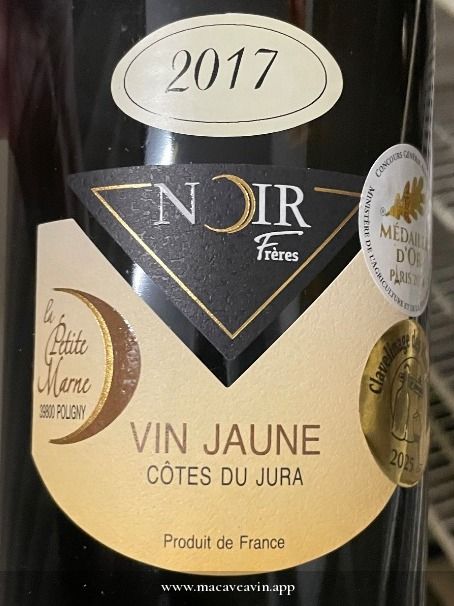 Étiquette de Vin Jaune, Domaine Noir Frères
