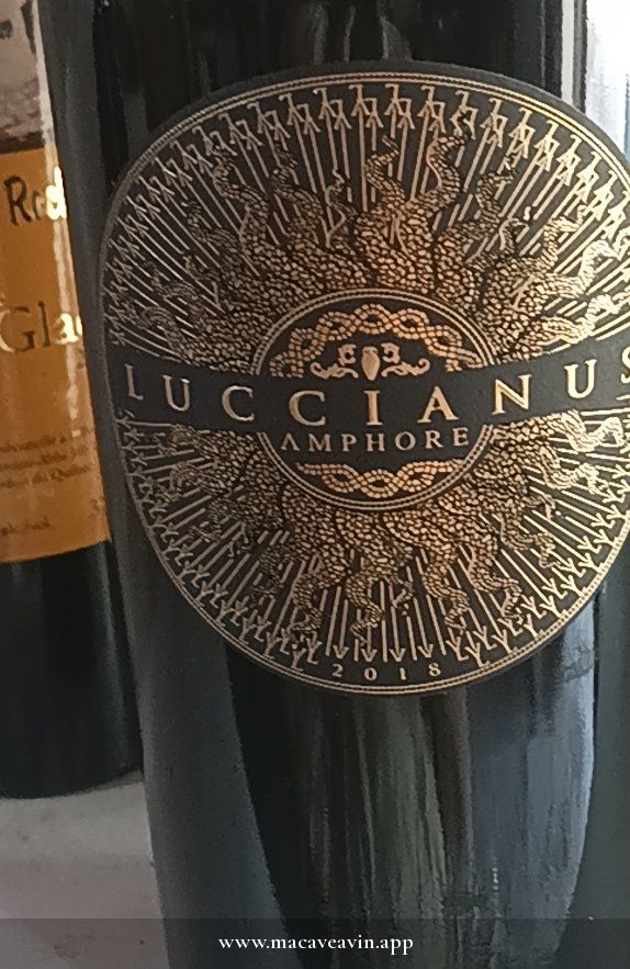 Étiquette de Luccianus Amphore, Vignobles Lassagne