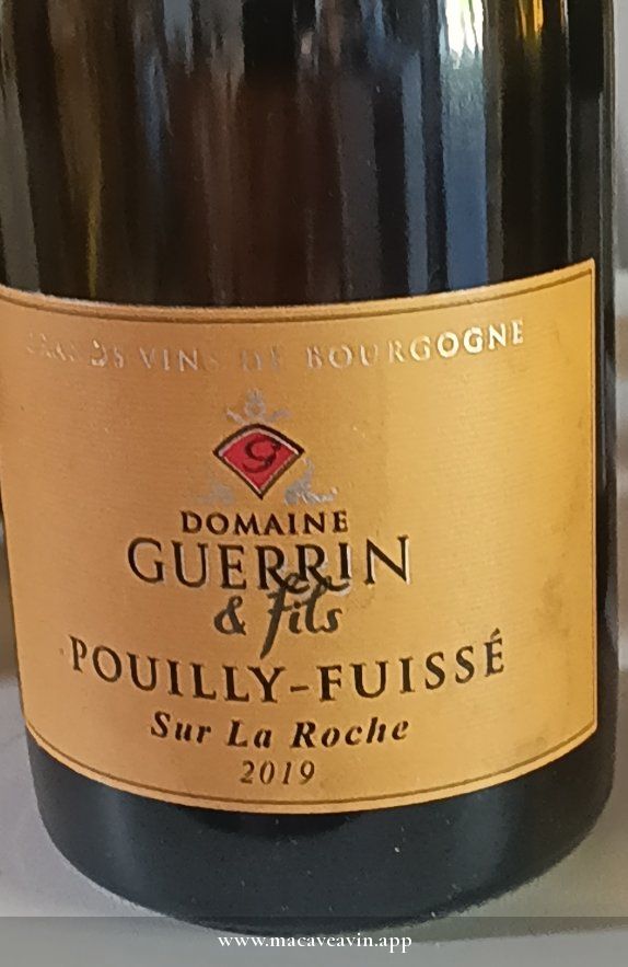 Étiquette de Pouilly-Fuissé Sur la Roche, Domaine Guerrin & fils