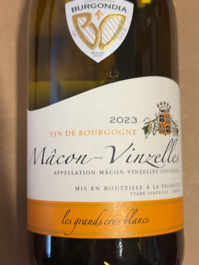 Étiquette de Vinzelles Les Morandes, Cave des Grands Crus Blancs