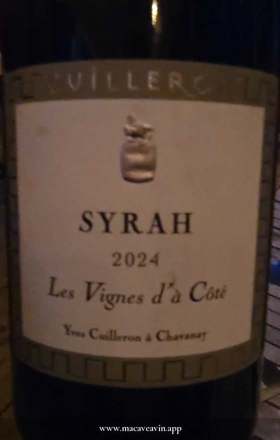 Étiquette de Les Vignes d'à Côté, Yves Cuilleron