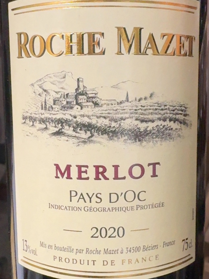 Étiquette de Roche Mazet Merlot, Castel Frères