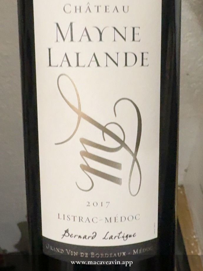 Étiquette de Château Mayne Lalande, Château Mayne Lalande