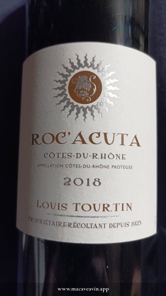 Étiquette de Roc'Acuta, Domaine Louis Tourtin