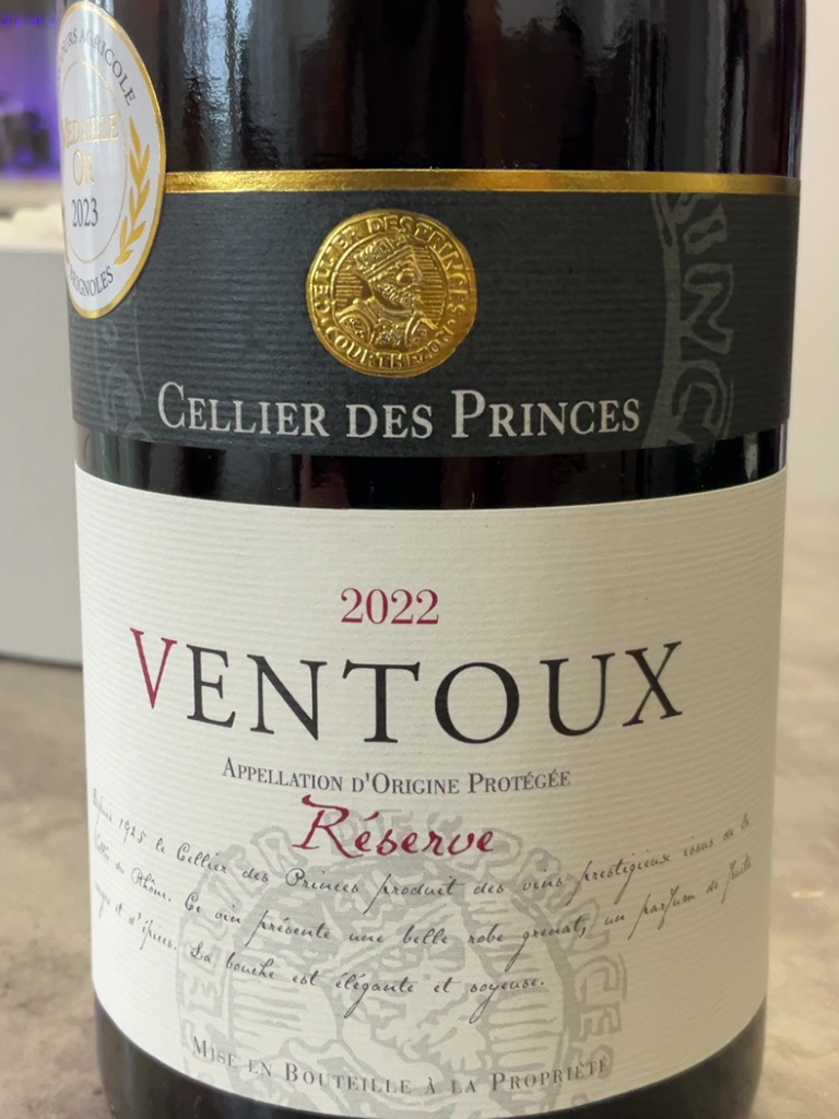 Étiquette de Réserve, Cellier des Princes
