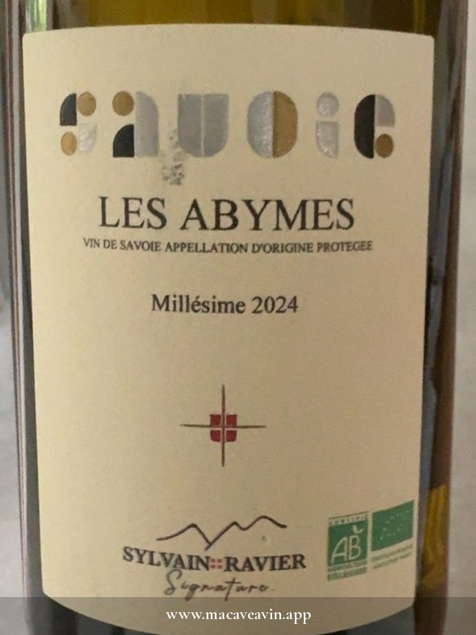 Étiquette de Les Abymes, Domaine Philippe & Sylvain Ravier