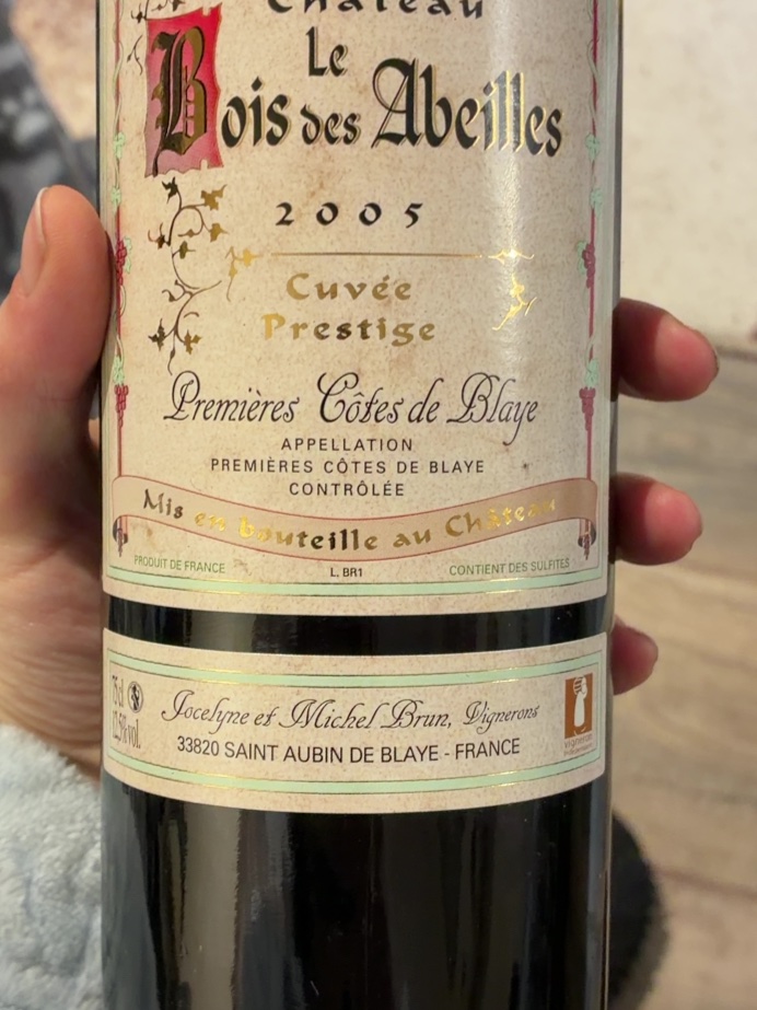Étiquette de Château Le Bois des Abeilles, Château Le Bois des Abeilles