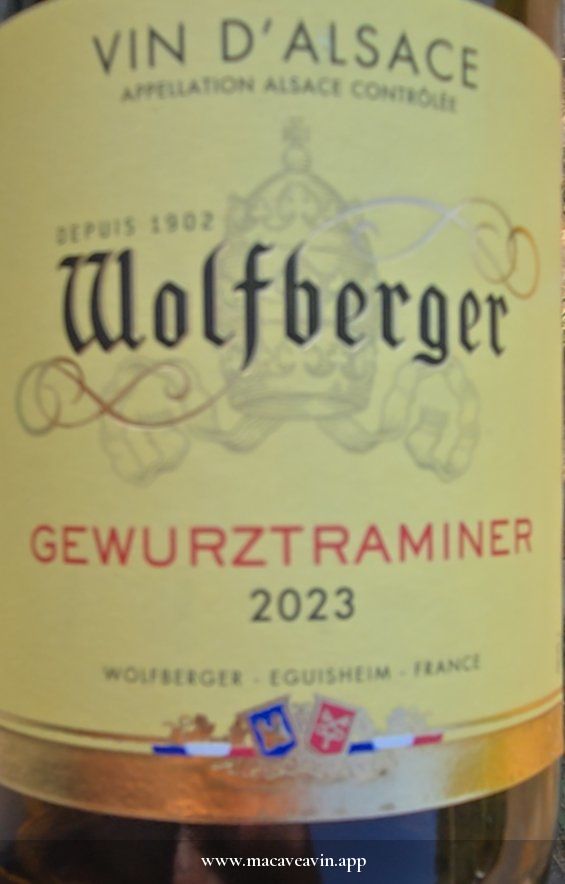 Étiquette de Wolfberger Gewurztraminer, Wolfberger