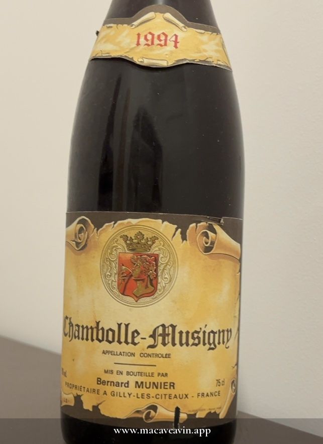 Étiquette de Chambolle-Musigny, Bernard MUNIER