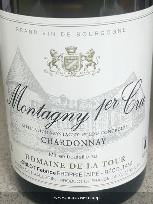 Étiquette de Montagny Premier Cru, Joblot Daniel - Domaine de la Tour