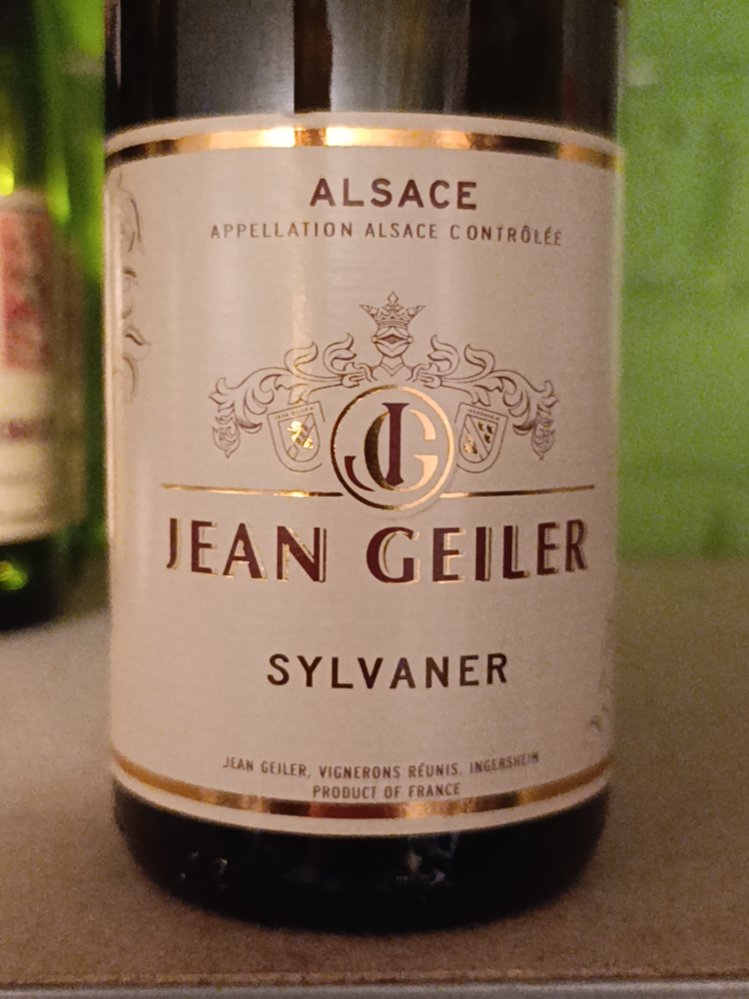 Étiquette de Sylvaner, Cave Jean Geiler