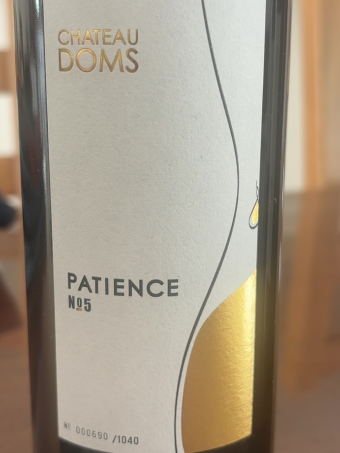 Étiquette de Patience 2, Château Doms