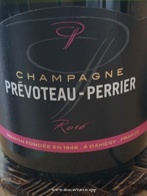Étiquette de Cuvée Rosé Brut, Champagne Prévoteau-Perrier