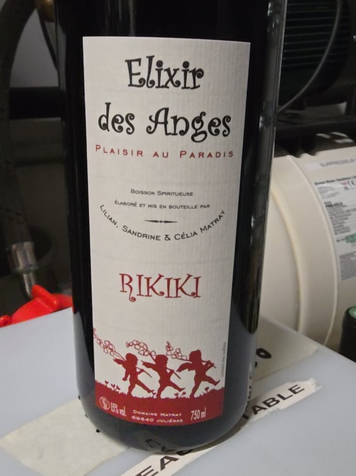Étiquette de Rikiki (Élixir des Anges), Domaine Matray