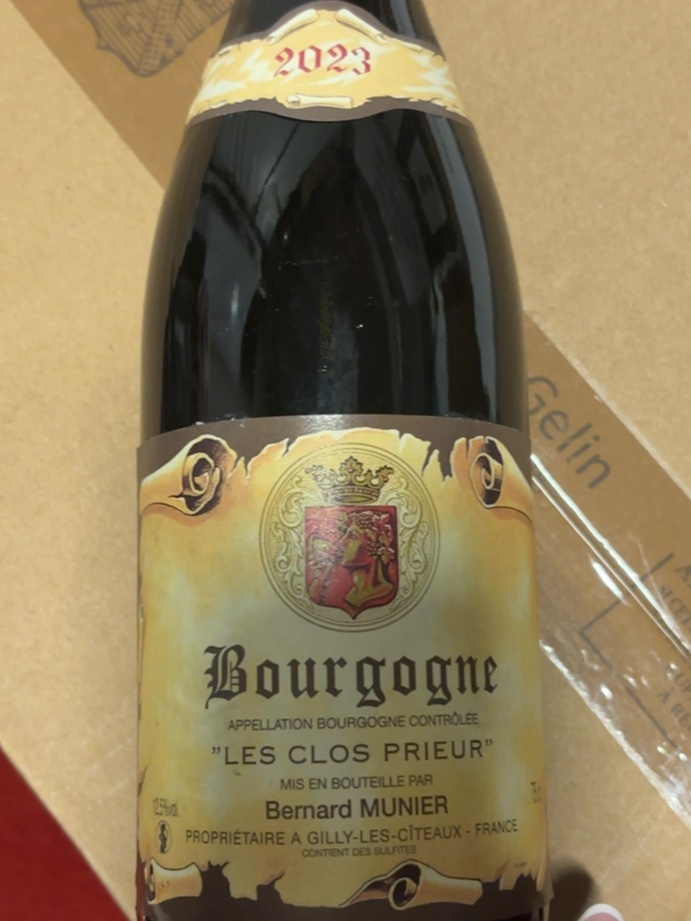 Étiquette de Clos Prieur, Bernard MUNIER