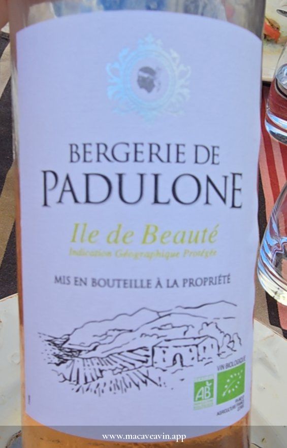 Étiquette de Île de Beauté rosé, Bergerie de Padulone