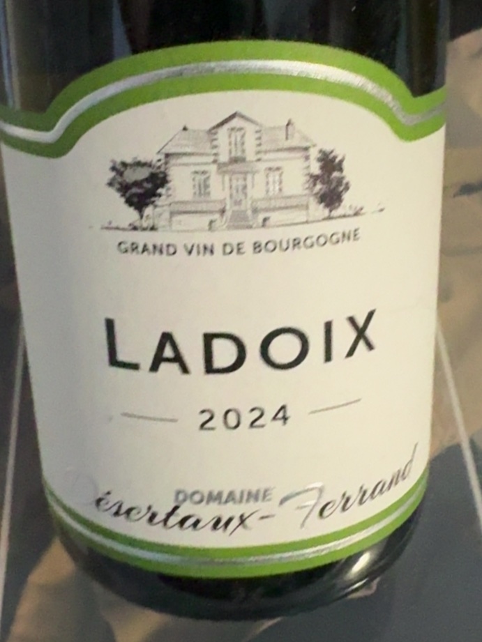 Étiquette de Ladoix Blanc, Domaine Desertaux-Ferrand