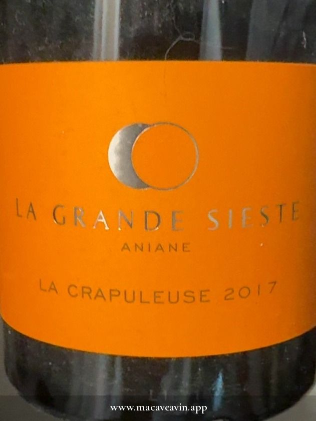 Étiquette de La Crapuleuse (rouge), Domaine de la Grande Sieste