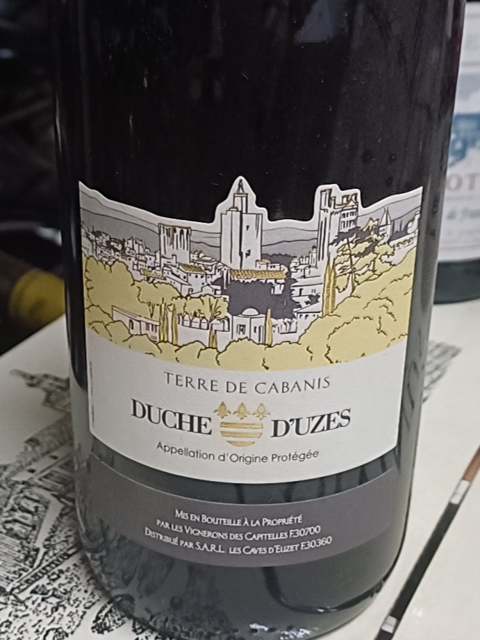 Étiquette de Terre de Cabanis Rouge, Les Vignerons des Capitelles