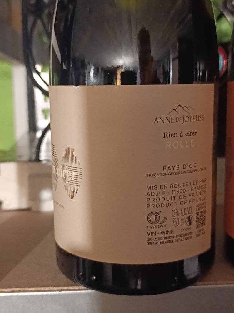 Étiquette de Rien à Cirer Rolle, Anne de Joyeuse