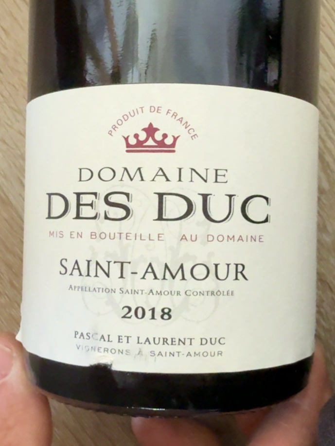 Étiquette de Saint-Amour, Domaine des Duc
