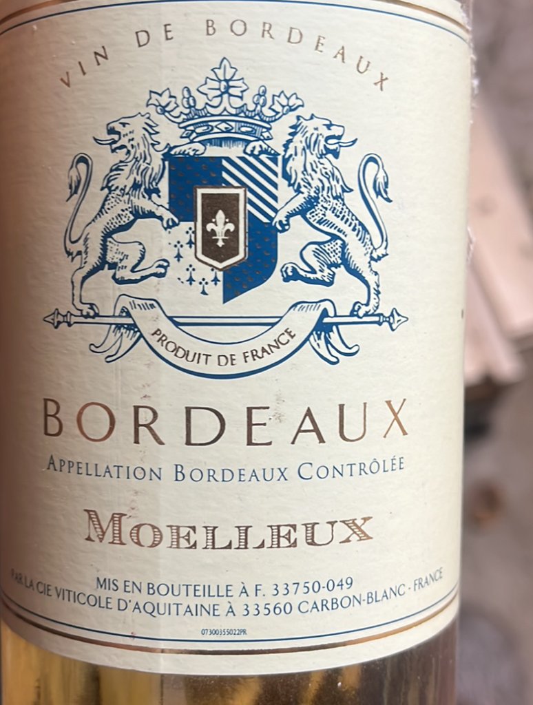 Étiquette de Place de la Bourse Moelleux, AG Vins