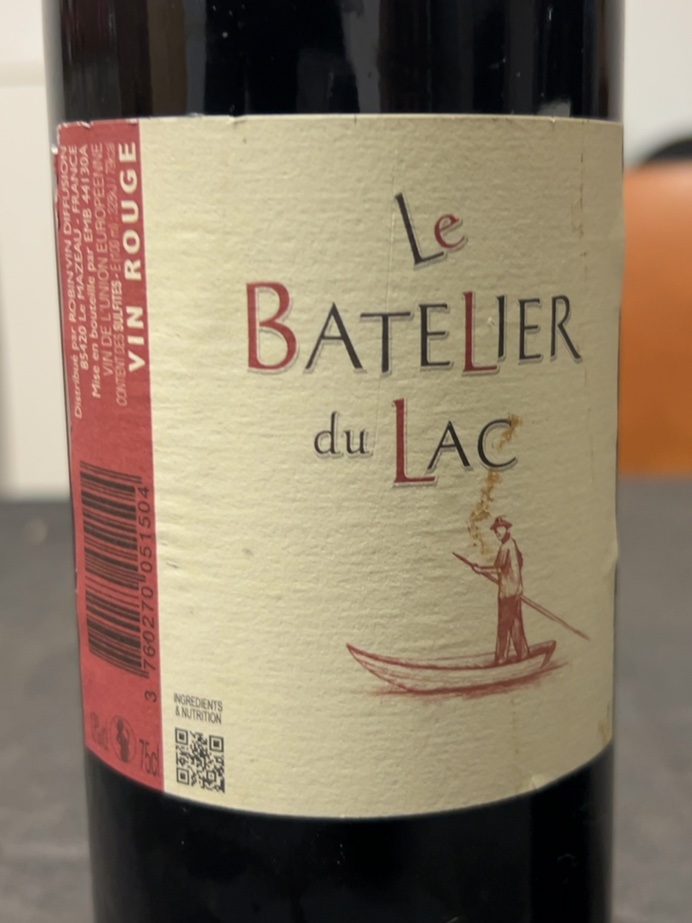 Étiquette de Le Batelier du Lac, Robin Vin Diffusion