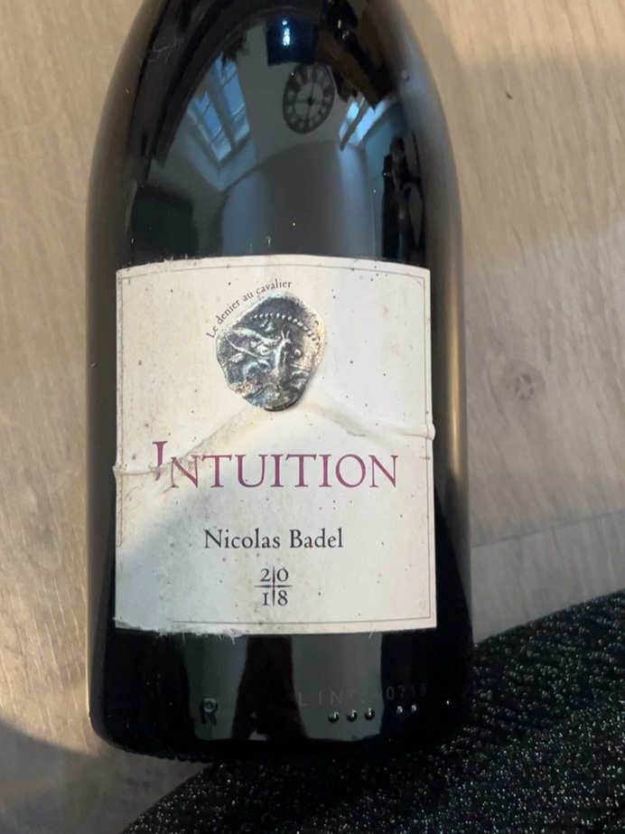Étiquette de Intuition, Cave Les Grandes Vignes - Nicolas Badel