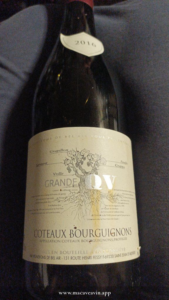 Étiquette de Grande QV Coteaux Bourguignons, Vignerons de Bel Air